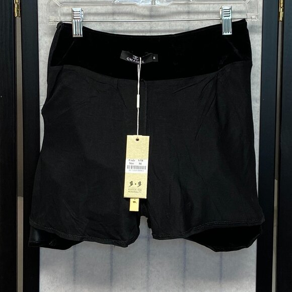 Velveteen Wide Waistband Poufy Gathered Mini Skirt Attached Shorts Skating Cheer - Picture 6 of 13